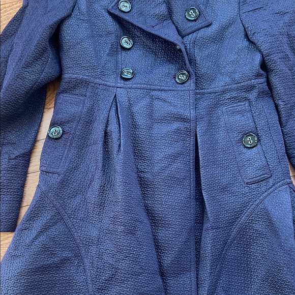 Burberry Dark Purple Trench Coat Size 38 - Picture 4 of 11